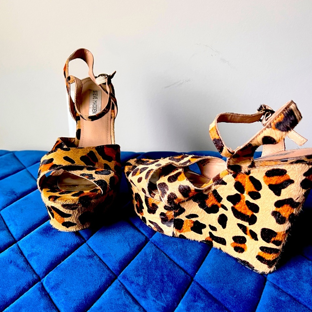 Animal Print Sexy Wedge Sandals